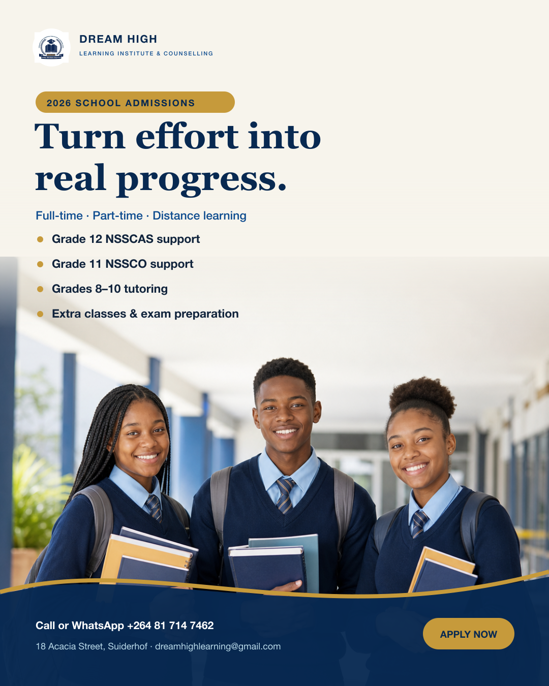 Dream High 2026 school admissions campaign